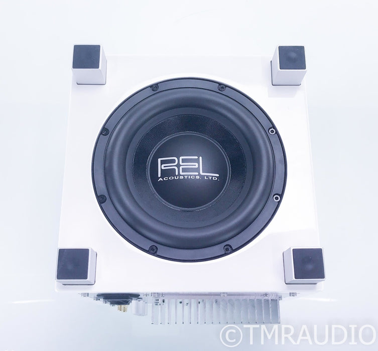 REL T5 8" Powered Subwoofer; Gloss White; T-5