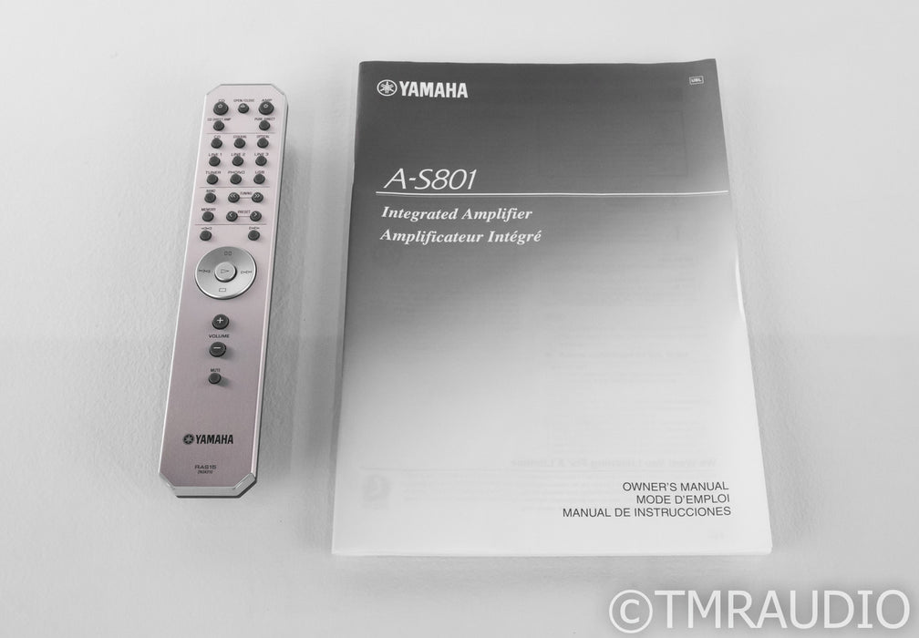 Yamaha A-S801 Stereo Integrated Amplifier; AS801; Remote; MM Phono