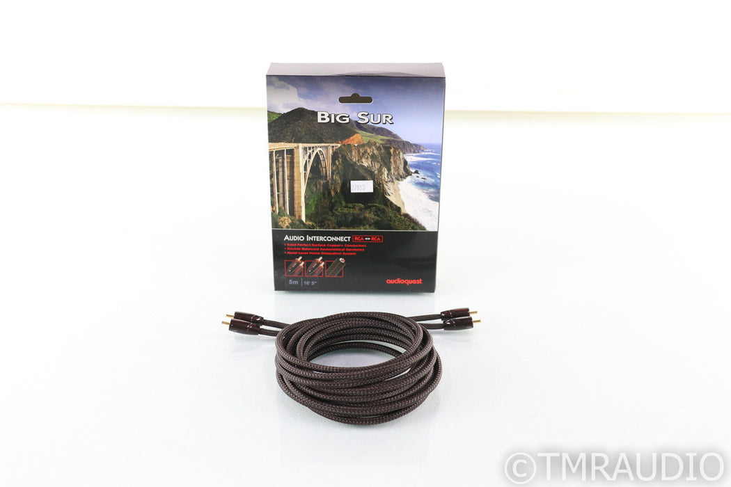 AudioQuest Big Sur RCA Cables; 5m Pair Interconnects