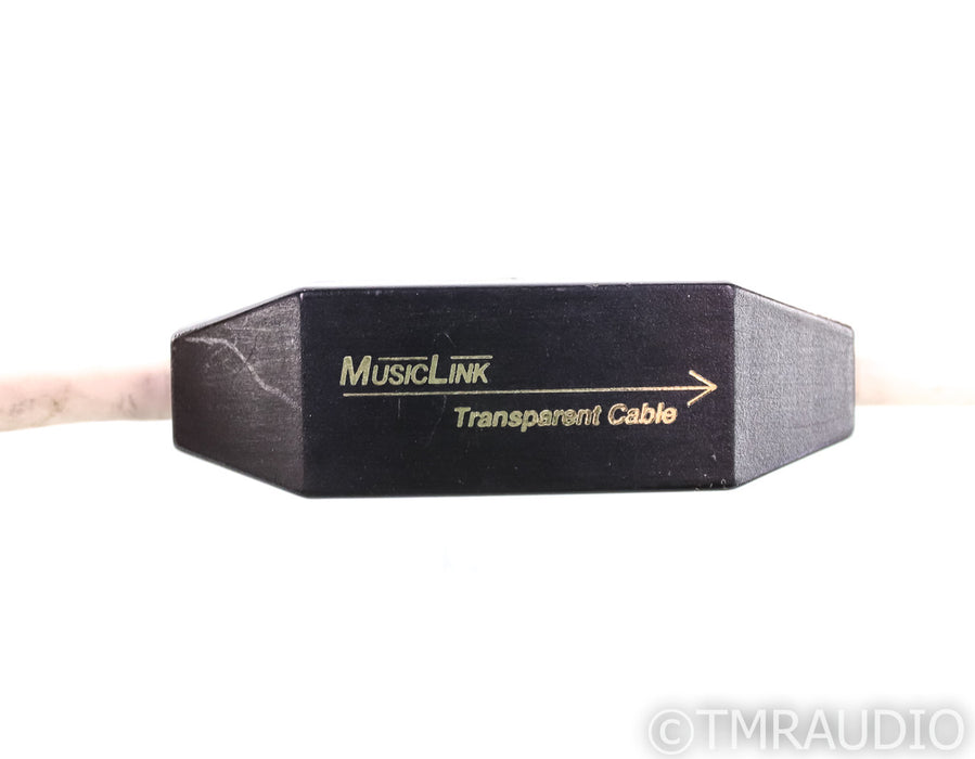 Music Link Transparent Cable RCA Interconnect; 1m Pair Interconnects