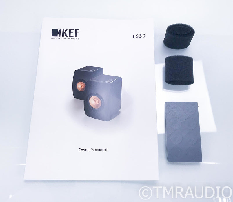 KEF LS50 Bookshelf Speakers; Gloss Black Pair