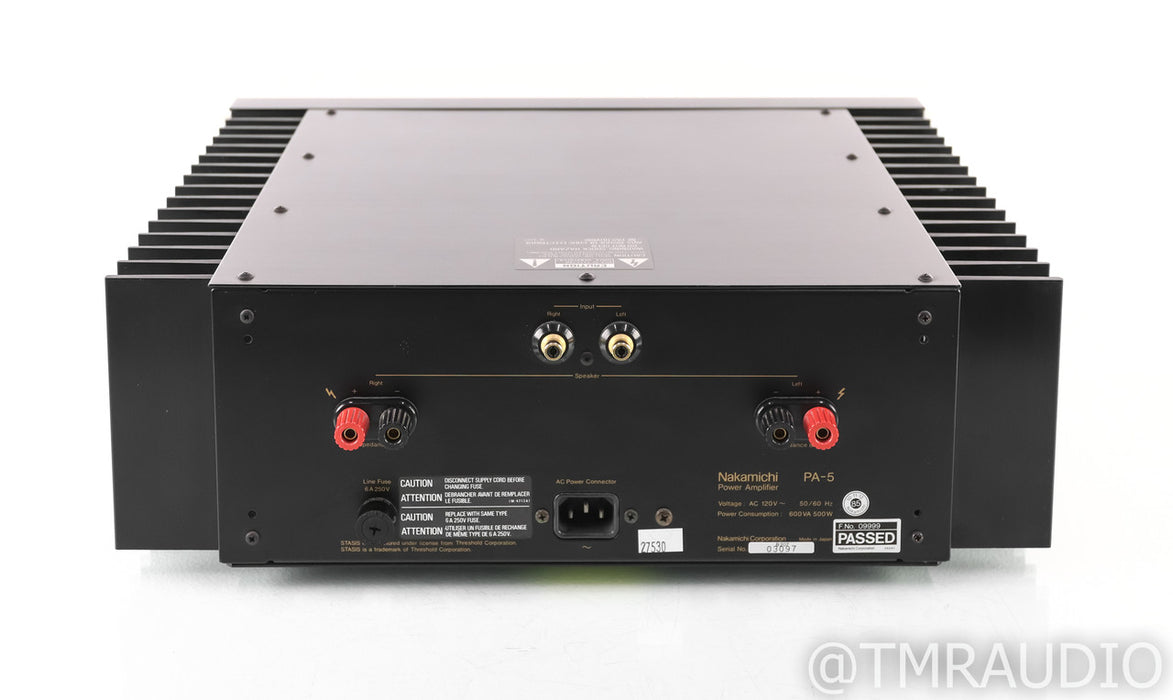 Nakamichi PA-5 Vintage Stereo Power Amplifier; PA5
