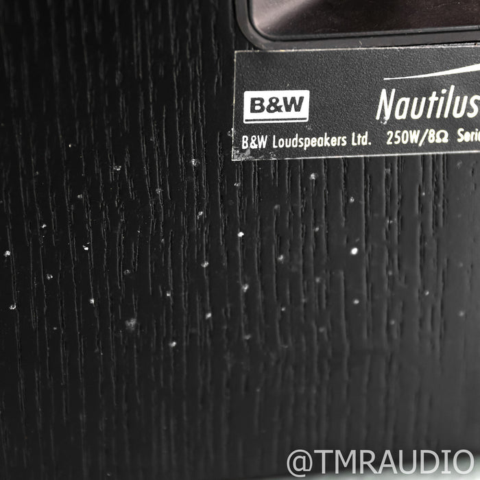 B&W Nautilus HTM1 Center Speaker; Black Ash; HTM-1