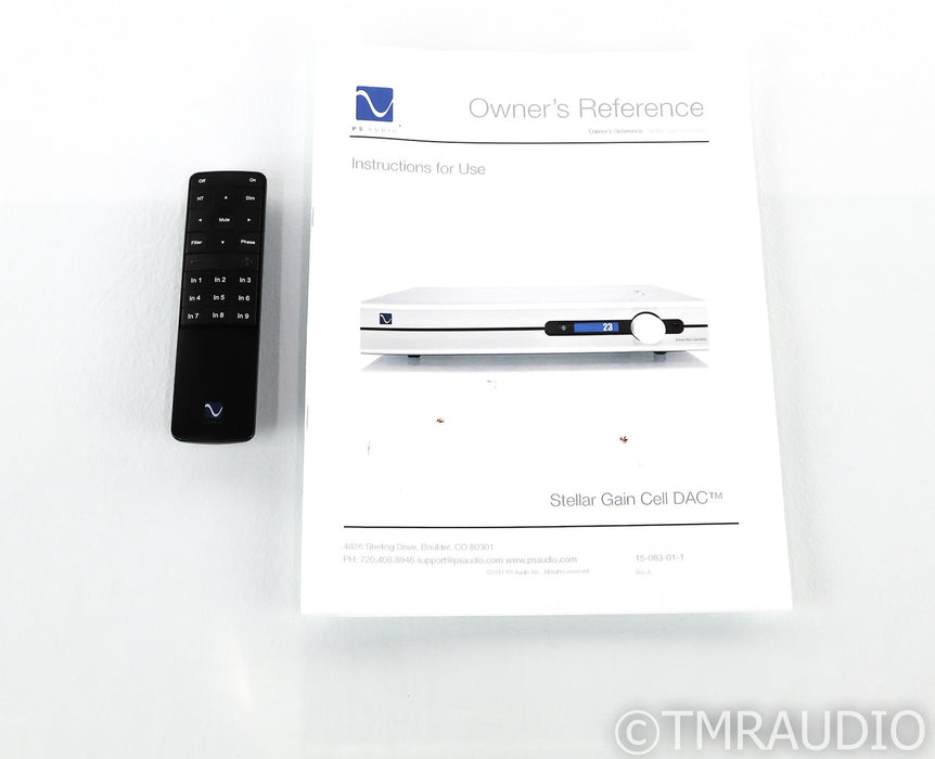 PS Audio Stellar Gain Cell DAC; D/A Converter, Remote; Silver (Used)