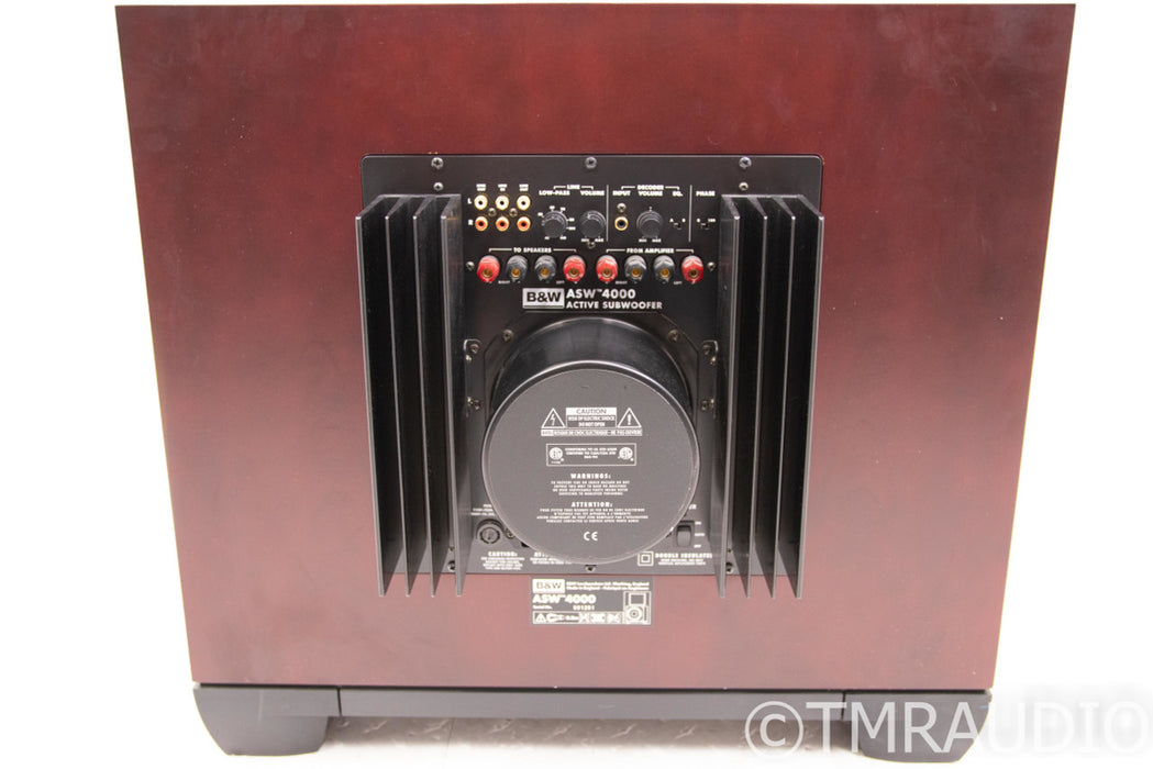 B&W ASW4000 15" Powered Subwoofer; ASW-4000; Rose Cherry; AS-IS (Defective)