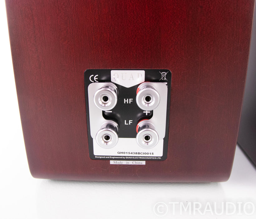 QUAD S-2 Bookshelf Speakers; Sapele Mahogany Pair; S2