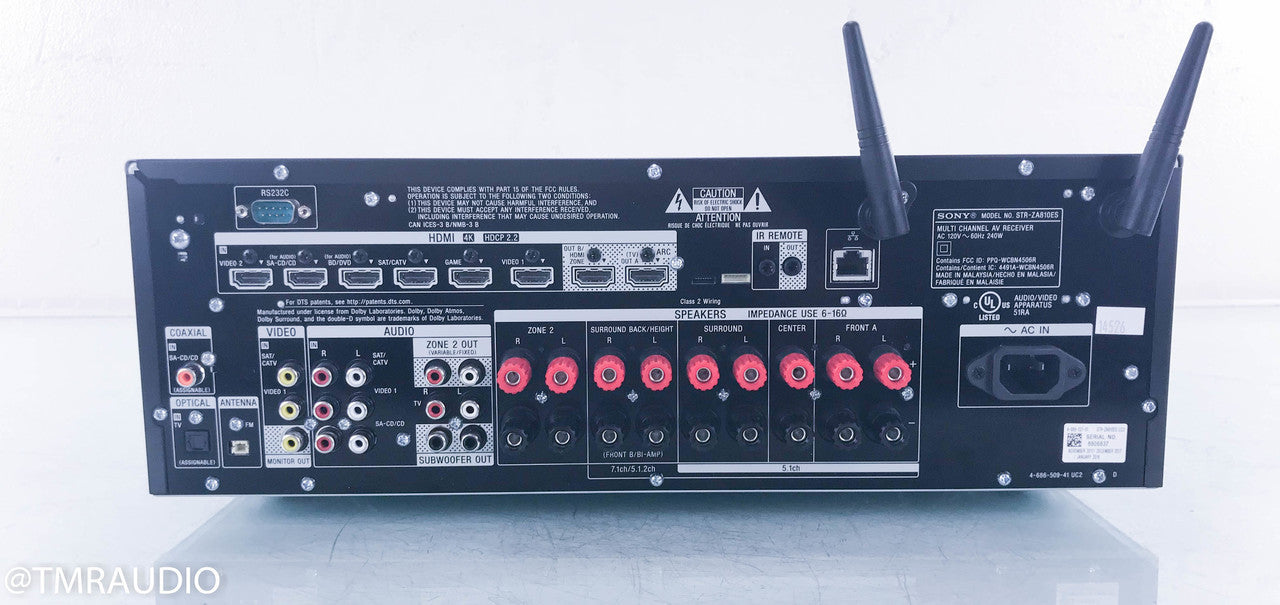 Sony STR-ZA810ES 7.2 Channel Home Theater Receiver; STRZA810ES
