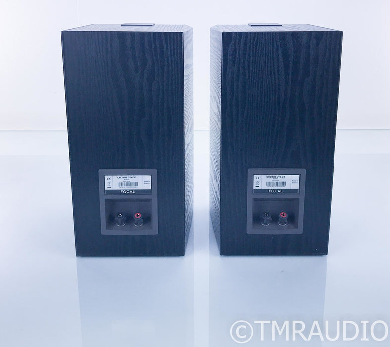 Focal Chorus 706 V2 Bookshelf Speakers; Black Pair (No Grills)