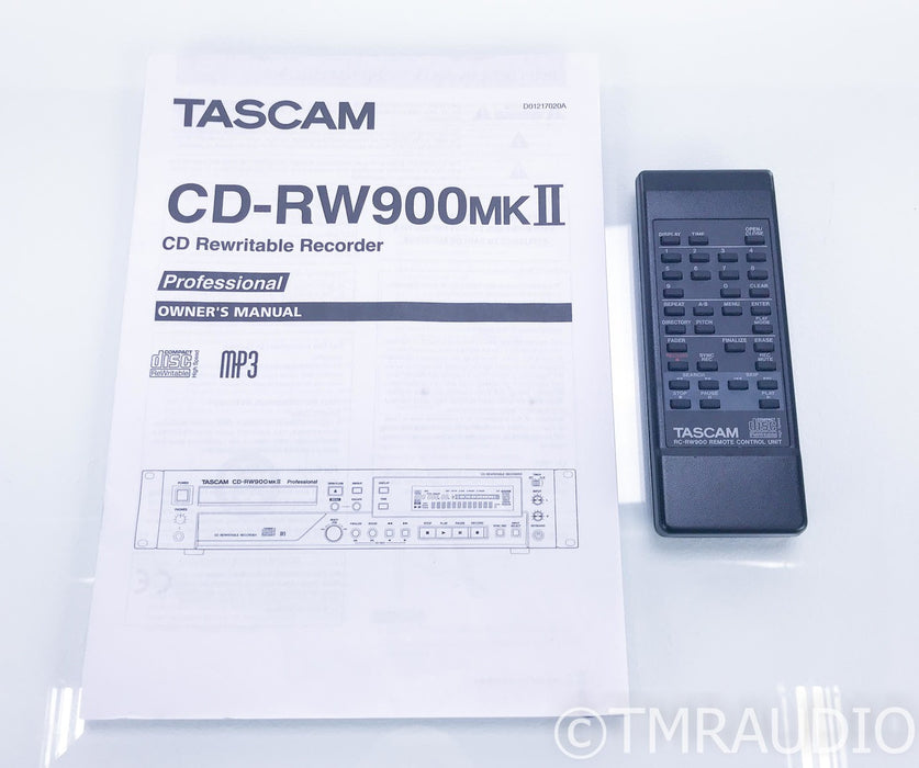 Tascam CD-RW900MKII CD Recorder / Player; Remote