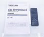 Tascam CD-RW900MKII CD Recorder / Player; Remote