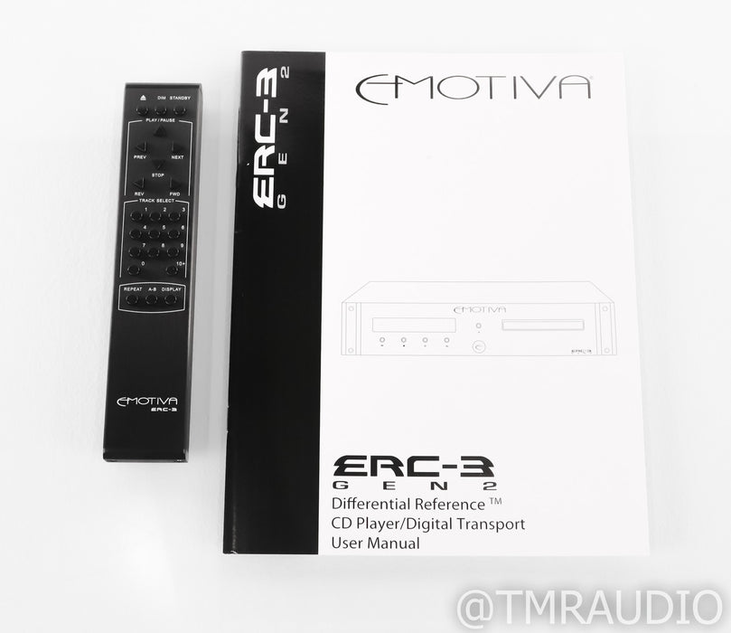 Emotiva ERC-3 Gen 2 CD Player; ERC3 Gen2; Remote