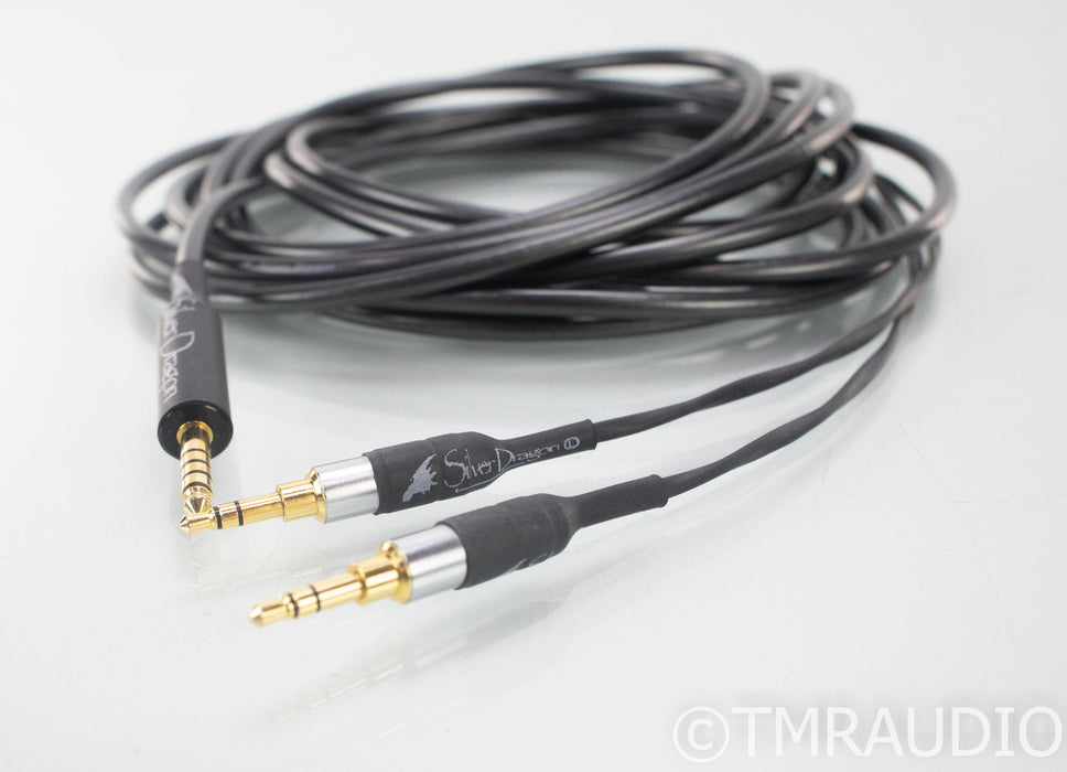 Moon Audio Silver Dragon 4.4mm TRRS Balanced Headphone Cable; 4m; 4-Pole; Sony