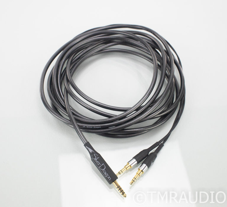 Moon Audio Silver Dragon 4.4mm TRRS Balanced Headphone Cable; 4m; 4-Pole; Sony