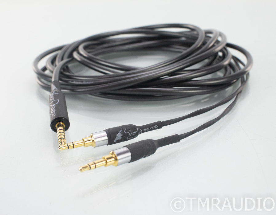 Moon Audio Silver Dragon 4.4mm TRRS Balanced Headphone Cable; 4m; 4-Pole; Sony