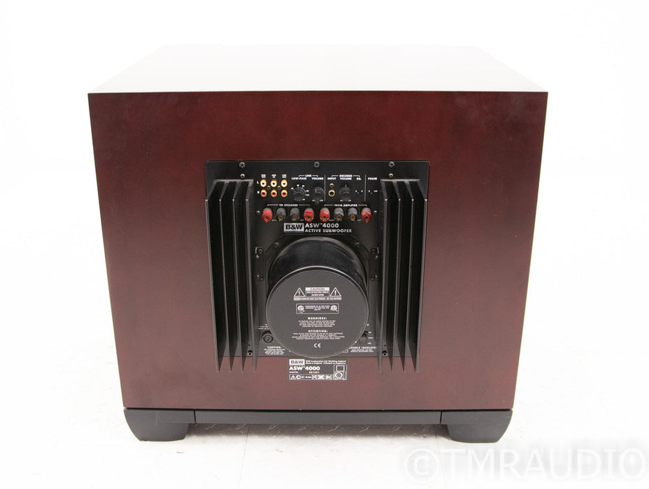 B&W ASW4000 15" Powered Subwoofer; ASW-4000; Rose Cherry; AS-IS (Defective)