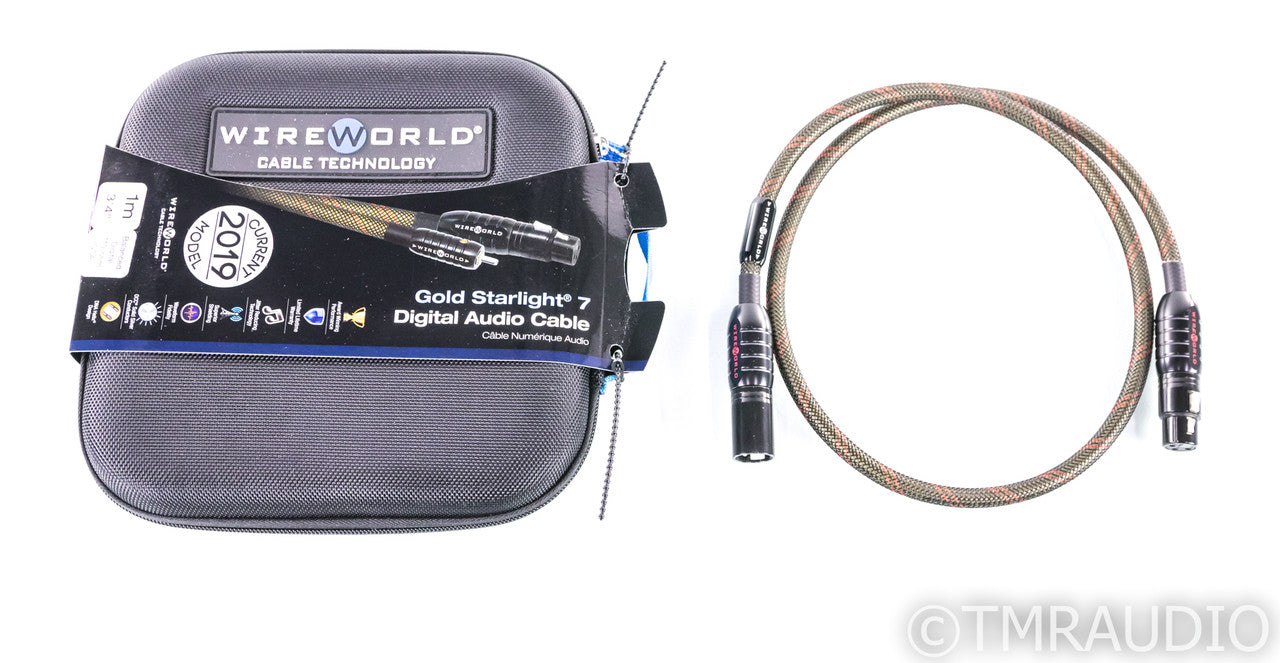 WireWorld Gold Starlight 7 Digital XLR Cable; Single 1m AES/EBU Interconnect