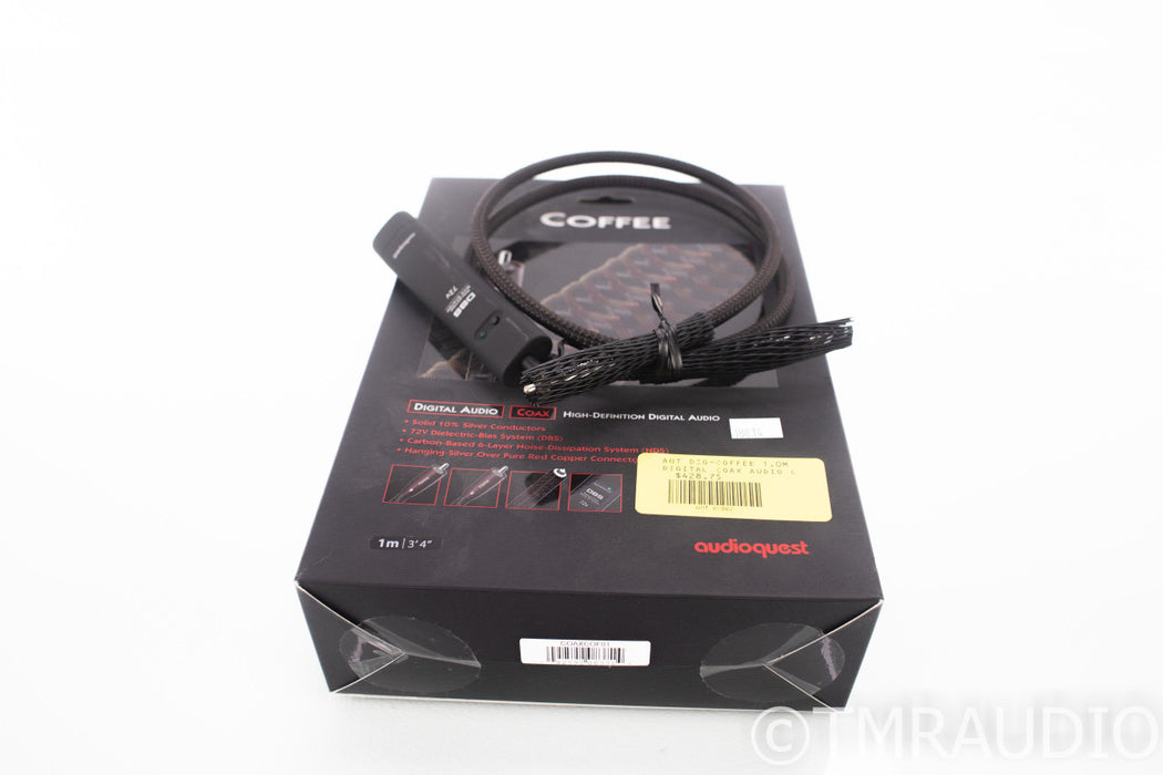 Audioquest Coffee Digital Coaxial Cable; 1m Digital Interconnect; 72v DBS