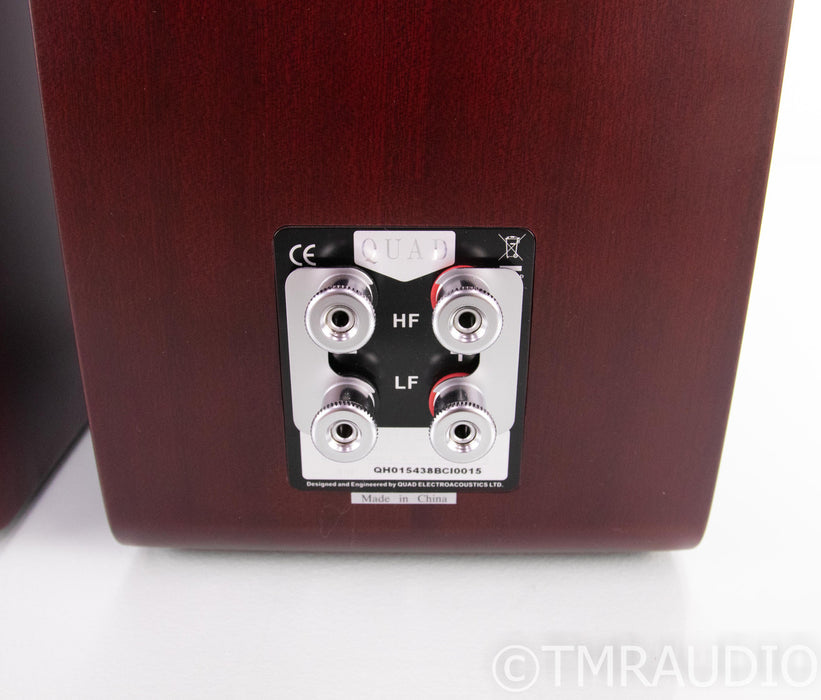 QUAD S-2 Bookshelf Speakers; Sapele Mahogany Pair; S2