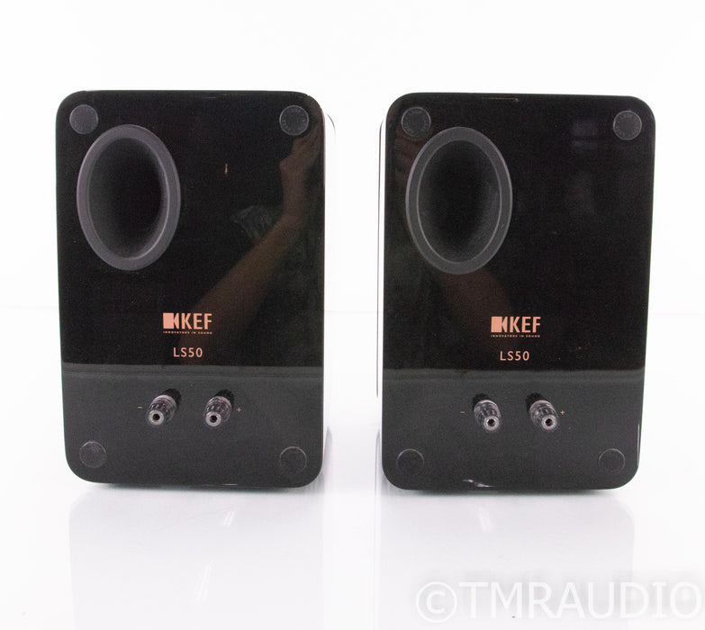 KEF LS50 Bookshelf Speakers; Black Pair; LS-50