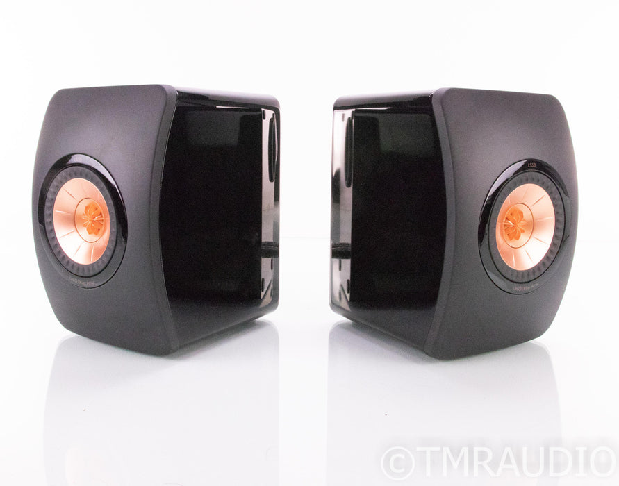 KEF LS50 Bookshelf Speakers; Black Pair; LS-50