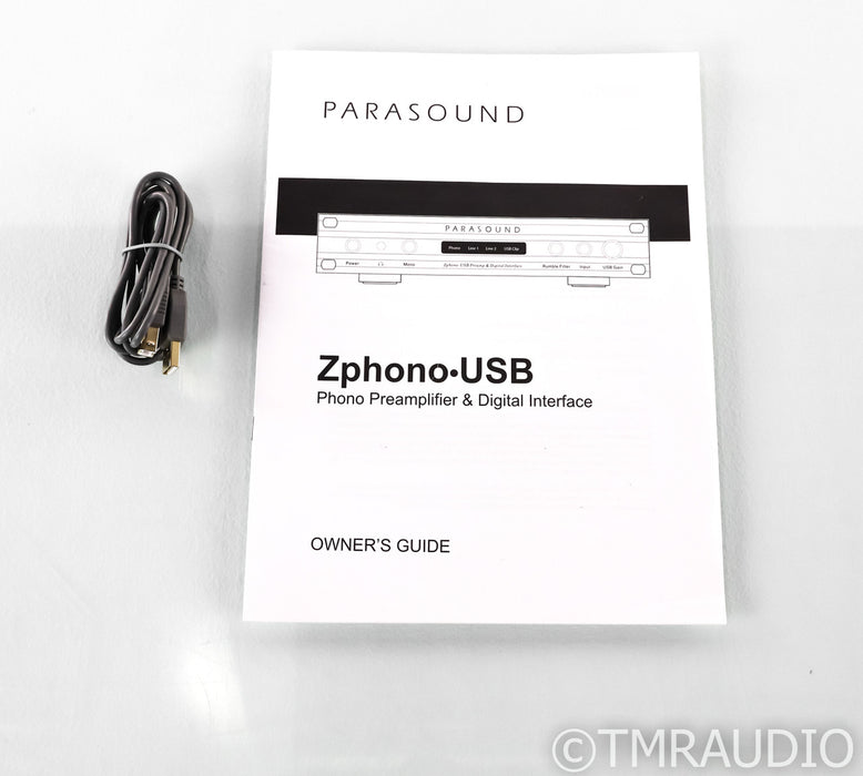 Parasound ZPhono USB MM / MC Phono Preamplifier; A/D Converter (1/0)
