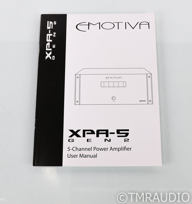 Emotiva XPA-5 Gen 2 5 Channel Power Amplifier; XPA5 MkII