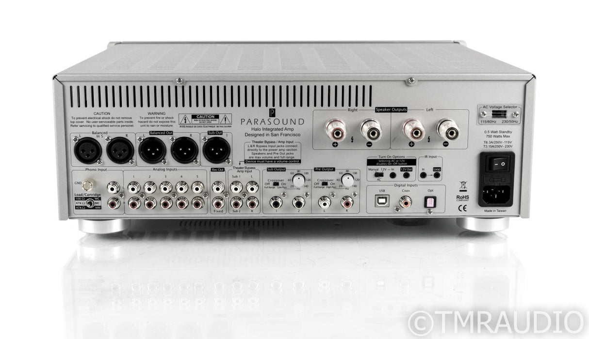 Parasound Halo Integrated Stereo Amplifier / DAC; Remote; MM / MC Phono
