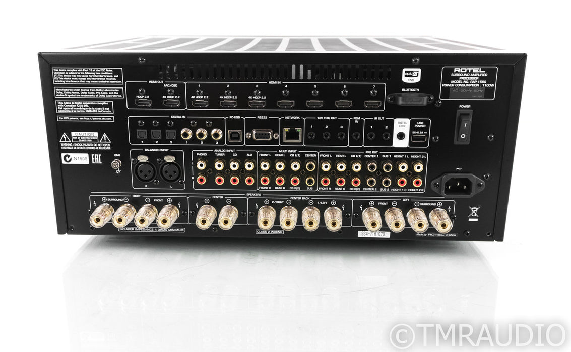 Rotel RAP-1580 7.2 Channel Home Theater Amplifier; Processor; Receiver; RAP1580