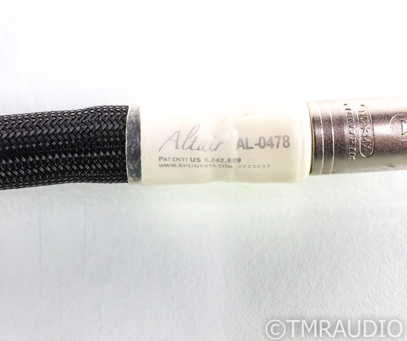 Shunyata Altair XLR Cable; Single 2m Balanced Interconnect