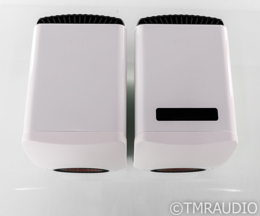 KEF LS50W Wireless Bookshelf Speakers; Gloss White / Copper Pair; LS-50