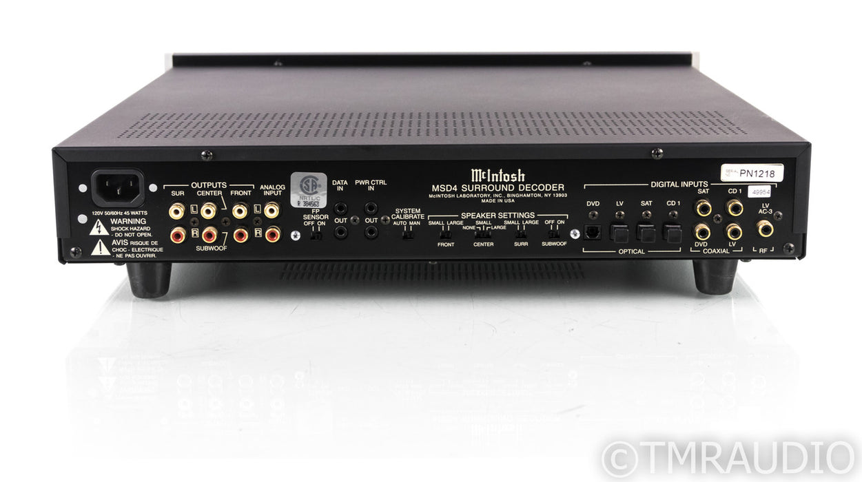 McIntosh MSD4 Home Theater Surround Decoder; MSD-4; DAC