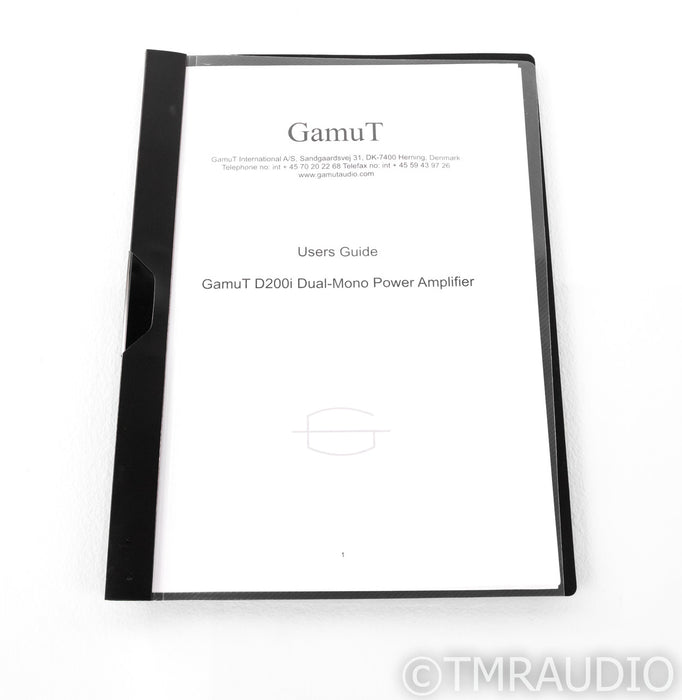 GamuT D200i Stereo Power Amplifier; D-200i