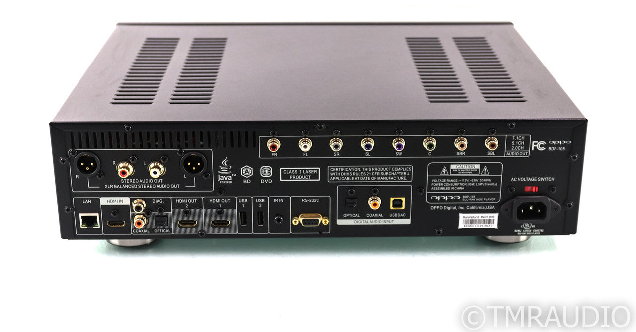 Oppo BDP-105 Universal Blu-Ray Player; BDP105; Remote