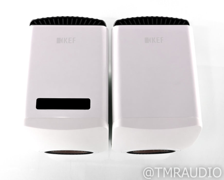 KEF LS50 Wireless Powered Bookshelf Speakers; LS50W; White/Copper Pair