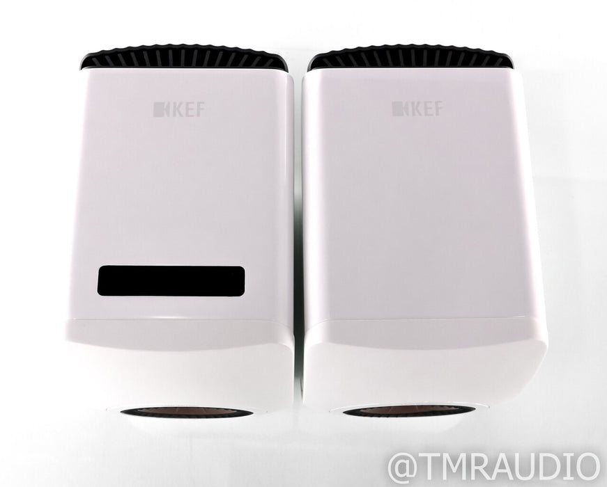 KEF LS50 Wireless Powered Bookshelf Speakers; LS50W; White/Copper Pair