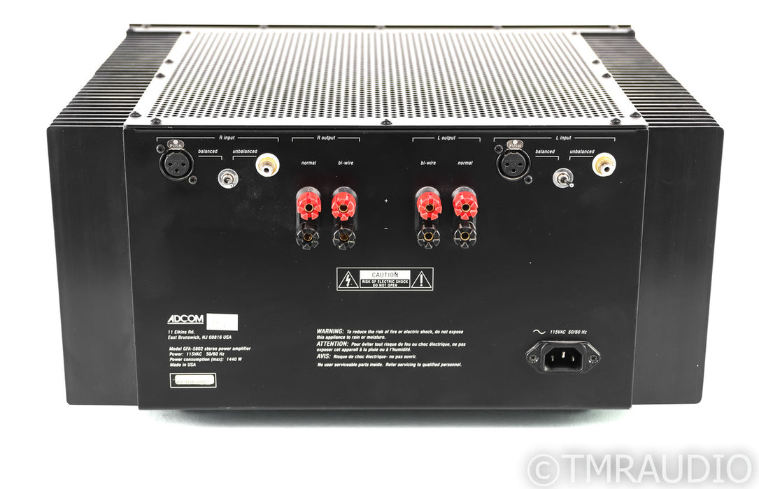 Adcom GFA-5802 Stereo Power Amplifier; GFA5802