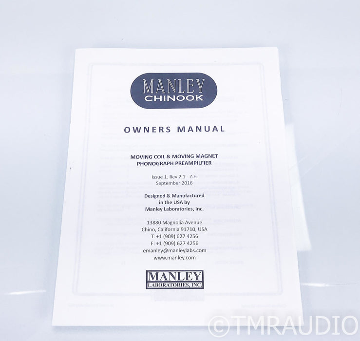 Manley Chinook MM / MC Tube Phono Preamplifier