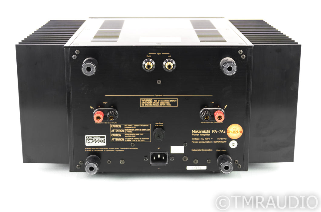 Nakamichi PA-7A II STASIS Stereo Power Amplifier; MKII; Nelson Pass