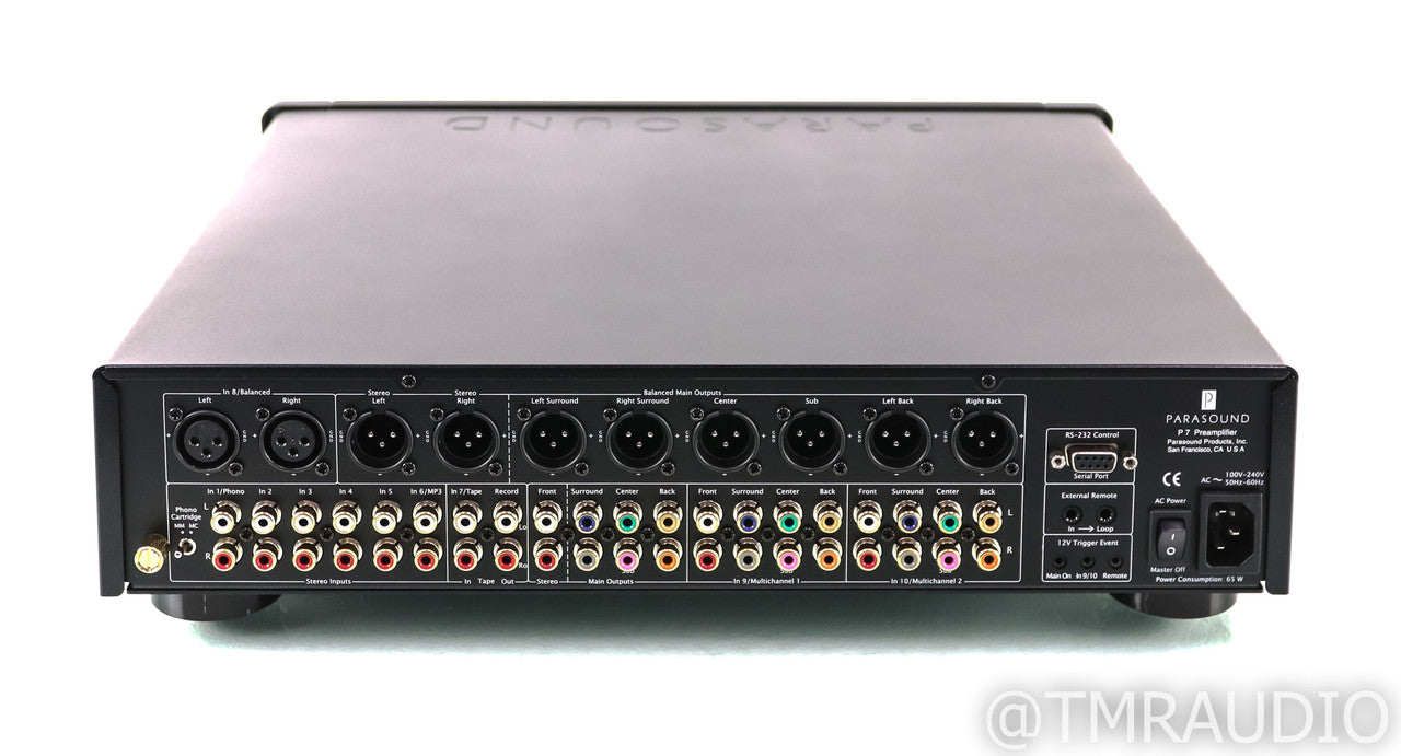 Parasound Halo P7 7.1 Channel Preamplifier; P-7; Black; MM / MC Phono; Remote