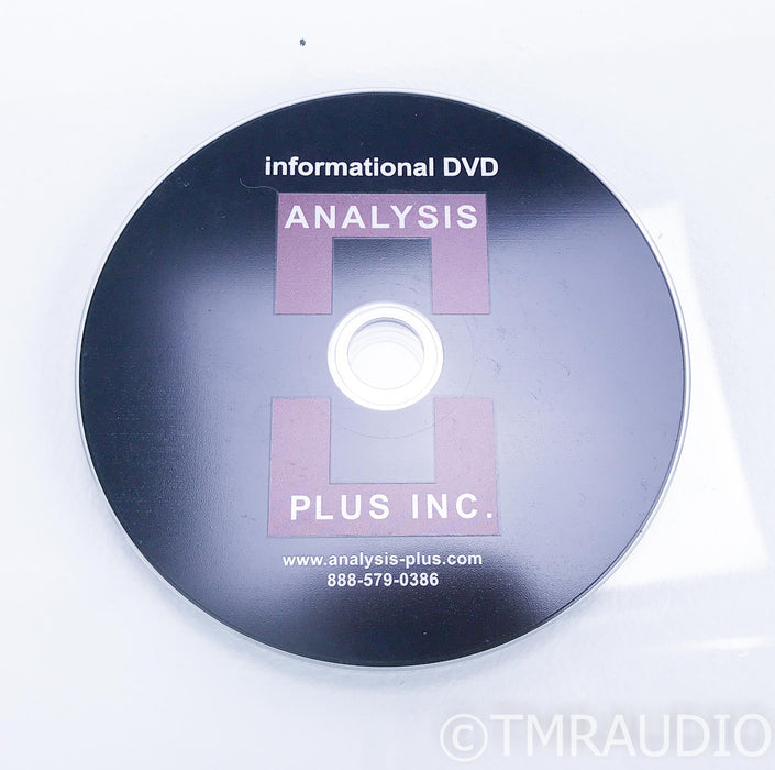 Analysis Plus Solo Crystal Oval RCA Cables; 1m Pair Interconnects