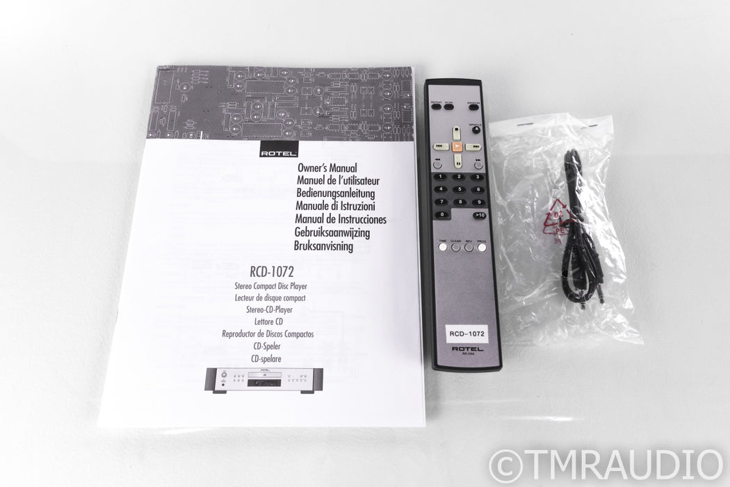 Rotel RCD-1072 CD Player; RCD1072; Remote; HDCD