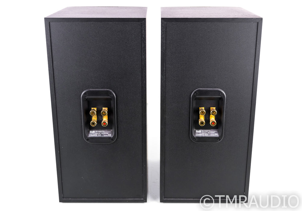 B&W DM602 S3 Bookshelf Speakers; Black Ash Pair; DM-602S3