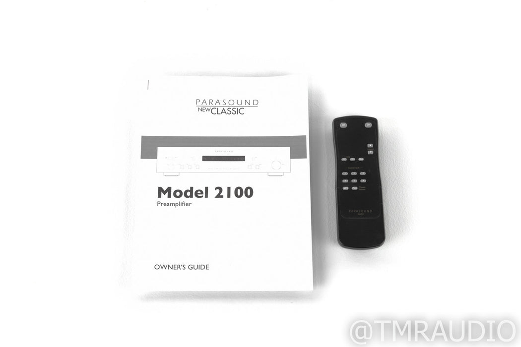 Parasound Model 2100 2.1 Channel Preamplifier; Remote; MM / MC Phono