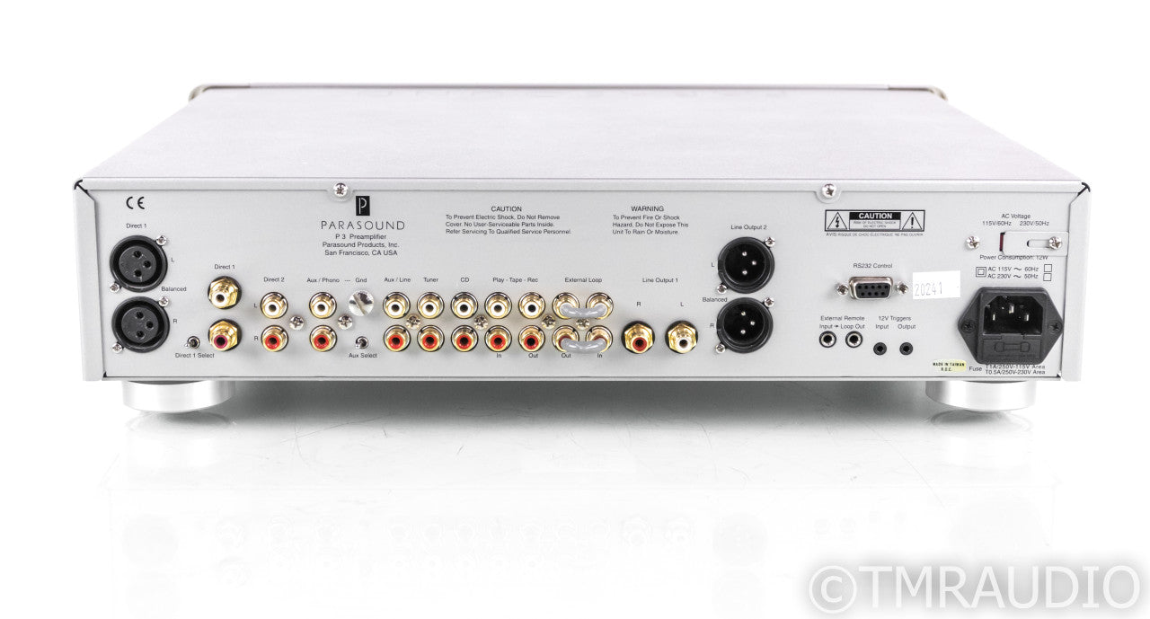 Parasound Halo P3 Stereo Preamplfiier; P-3; Remote; MM Phono