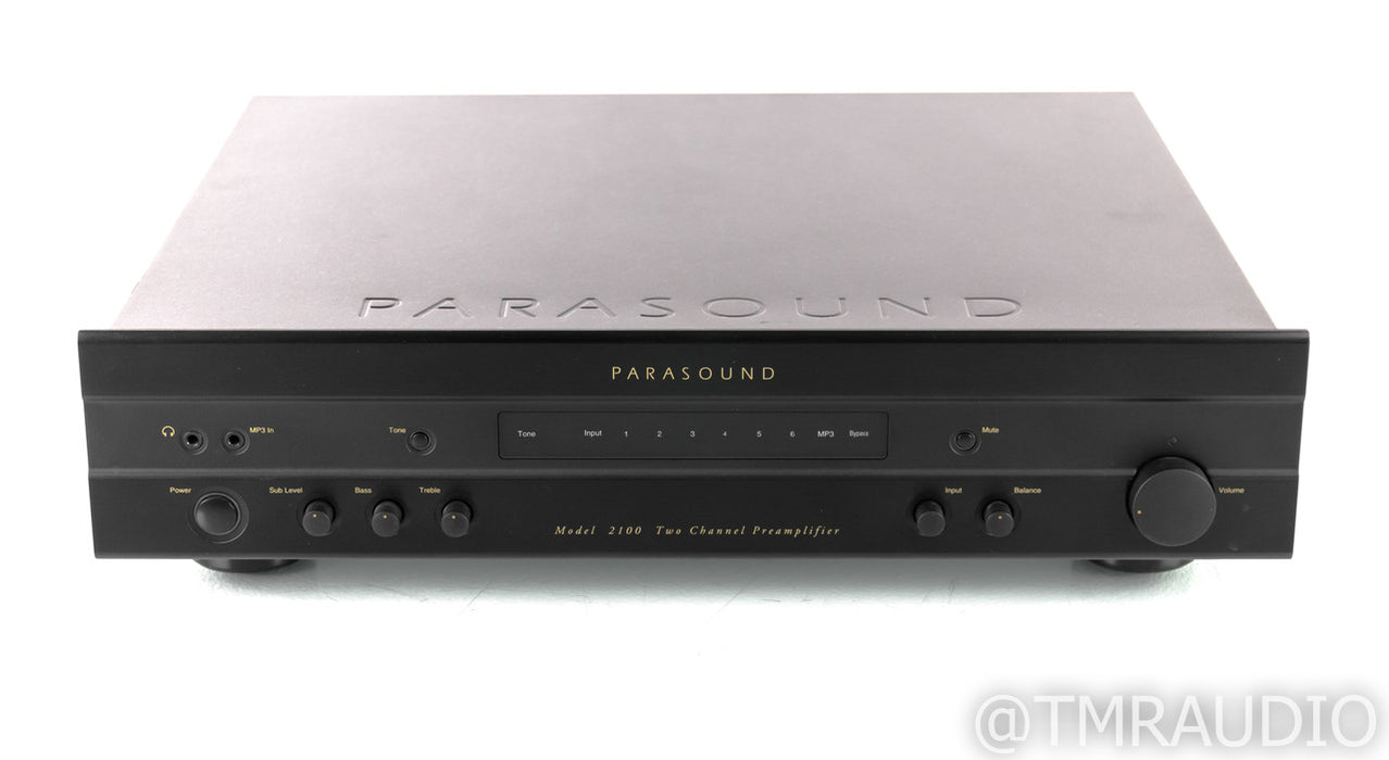 Parasound Model 2100 2.1 Channel Preamplifier; Remote; MM / MC Phono