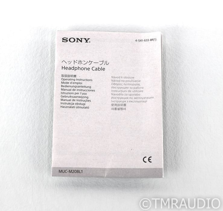 Sony MUC-M20BL1 Dual 3.5mm Balanced Headphone Cable; 2m; For Sony XBA IEM