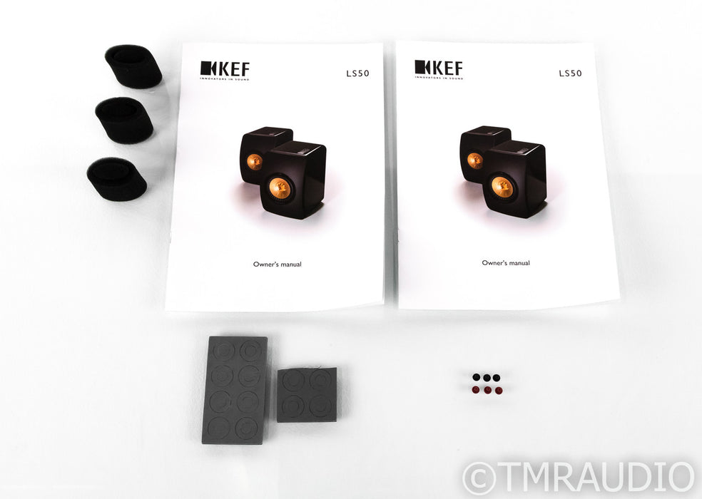 KEF LS50 Black Edition Bookshelf Speakers; All Black Pair; LS-50