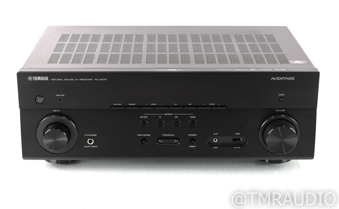 Yamaha RX-A670 5.1 Channel Home Theater Receiver; RXA670; Remote; 4K UHD
