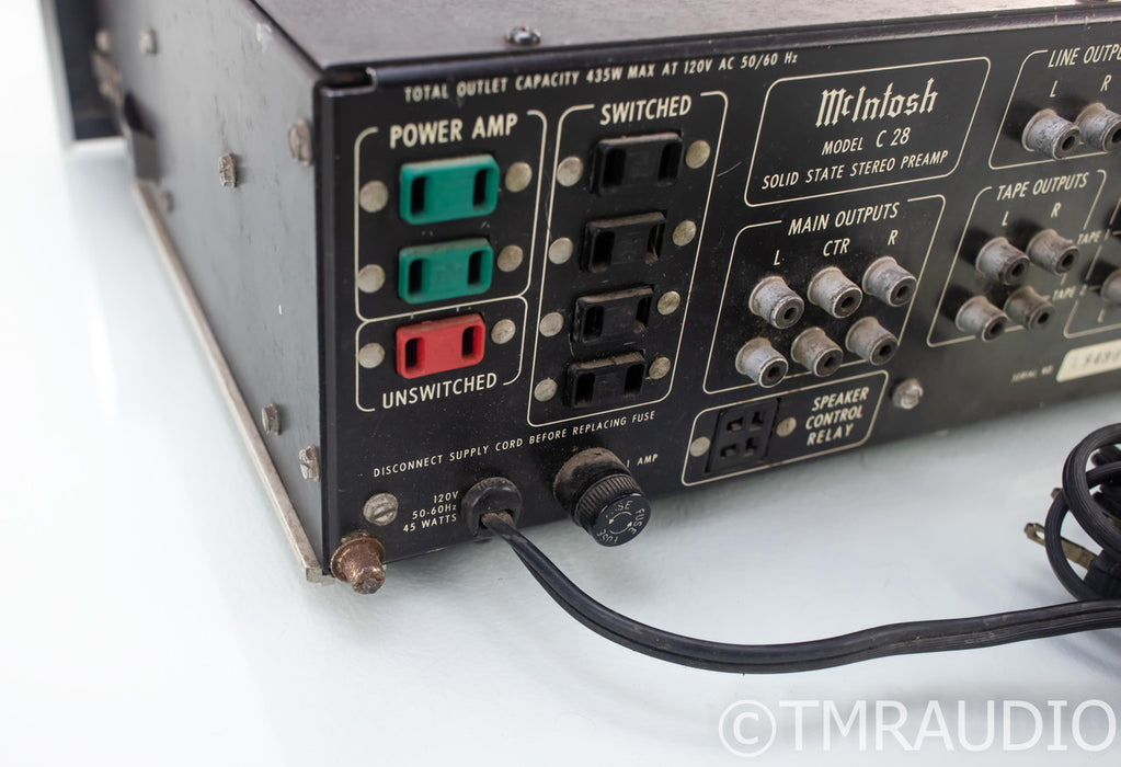 McIntosh C28 Vintage Stereo Preamplifier; C-28; MM Phono