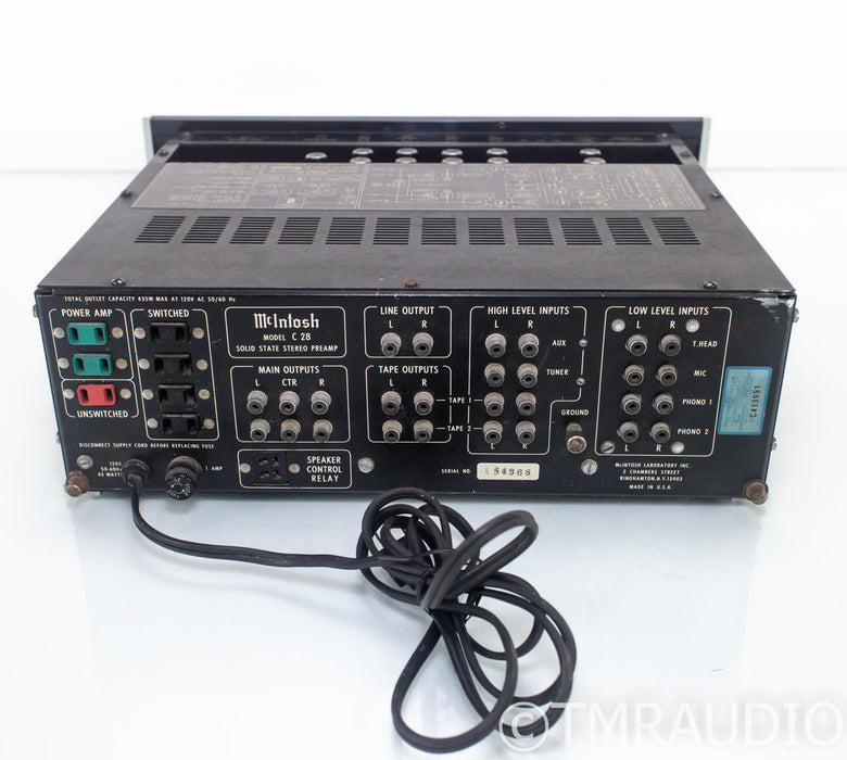 McIntosh C28 Vintage Stereo Preamplifier; C-28; MM Phono